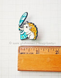 Quill Pen and Ink Enamel Pin by boygirlparty — Hedgehog Quill Pin