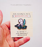 Octopus Ink Enamel Pin by boygirlparty — Fountain Pen Enamel Pin