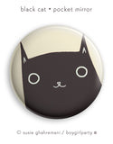 Black Cat Pocket Mirror by boygirlparty / http://shop.boygirlparty.com