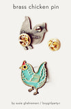 Chicken Enamel Pin by Susie Ghahremani / http://shop.boygirlparty.com