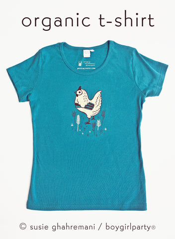 Women's Chicken T-shirt / Womens Chicken Shirt by boygirlparty®