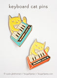 Keyboard Cat Pin (Blue) - Cat Enamel Pin by boygirlparty