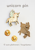 Unicorn Enamel Pin by boygirlparty - Pegasus Unicorn Pin - Flying Unicorn Jewelry