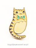 Bowtie Cat Enamel Pin by Susie Ghahremani / boygirlparty.com