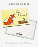 Fox Magnet Postcard - Fox Postcard Magnet by Susie Ghahremani / boygirlparty.com