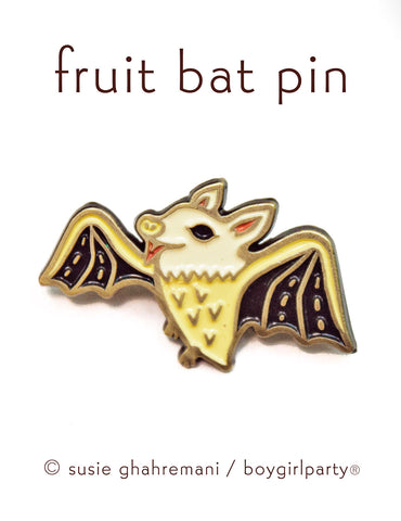 Bat Pin - Fruit Bat Pin - Bat Enamel Pin by boygirlparty