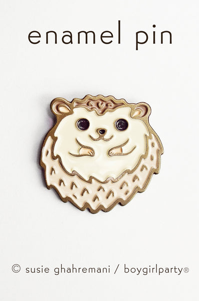 Hedgehog Ball Enamel Pin - Kawaii Pins by boygirlparty - Hedgehog Gifts