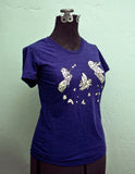 Indigo Blue Campfire Owls T-shirt by Susie Ghahremani / boygirlparty.com