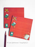 Old School Notepad - Office Notepad by Susie Ghahremani / boygirlparty.com