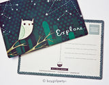 Owl Postcard Magnet - Explore Magnetic Postcard by Susie Ghahremani / boygirlparty.com