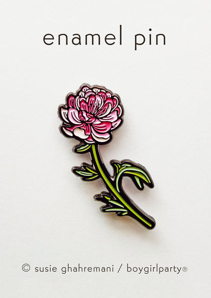 Tulip & Peony Enamel Pin Best Friends Enamel Pin Cute 