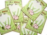 Elephant Bookplate (Ex Libris) Set of 6 by Susie Ghahremani / boygirlparty.com