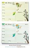 Forest Animal Weekly Planner Notepad by Susie Ghahremani / shop.boygirlparty.com