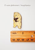 Book Bear Enamel Pin -- Bookish Lapel Pin by boygirlparty