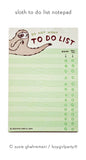 Sloth To Do List by Susie Ghahremani / boygirlparty.com