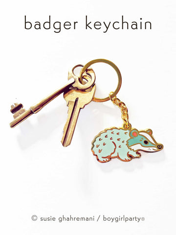 Unique Badger Keychain by boygirlparty — Frances Bucky Key Chain