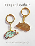 Unique Badger Keychain by boygirlparty — Frances Bucky Key Chain