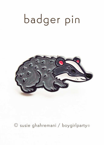 Badger Enamel Pin by boygirlparty — Wisconsin Pin