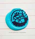 Cat in Box Wax Stamp Set by boygirlparty — Cute Cat Wax Seal Stamp