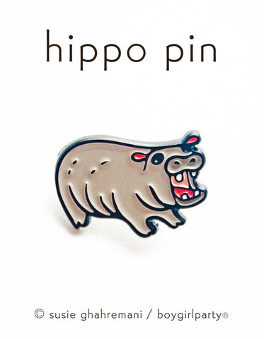 Pygmy Hippo Enamel Pin by boygirlparty — Moo Deng Inspired!