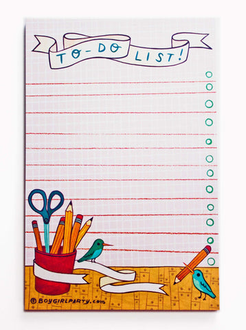 Office Birds TO DO LIST Notepad - Office Gift by boygirlparty