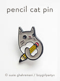 Owl and Pencil Enamel Pin by boygirlparty — Teacher Lapel Pin