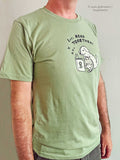 Let's Read Together - Unisex / Ladies Organic Graphic Tee in Sage Green