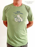 Let's Read Together - Unisex / Ladies Organic Graphic Tee in Sage Green
