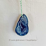 Sgraffito Ornaments -- One-of-a-kind Ceramic ornaments by Susie Ghahremani