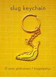 Banana Slug Keychain by boygirlparty, Yellow Slug Key Chain