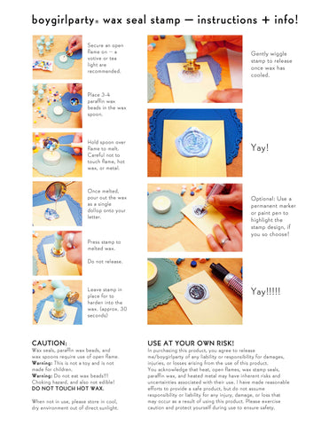Wax Stamp Kit - Wax Envelope Seal Stamp Kit - Wax Seal Beads For