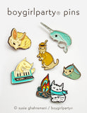 SALE: Sad Cat Pin - Cone of Shame Pin - Cat Enamel Pin - Enamel Cat Pin by boygirlparty