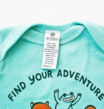 Find Your Adventure! Animal Baby Onesie (Seafoam)