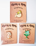 Collins & Coupe Pin Set by boygirlparty -- Set of Three (3) Enamel Pins