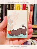 Black Cat Bookplate Stickers (Ex Libris) Set of 6