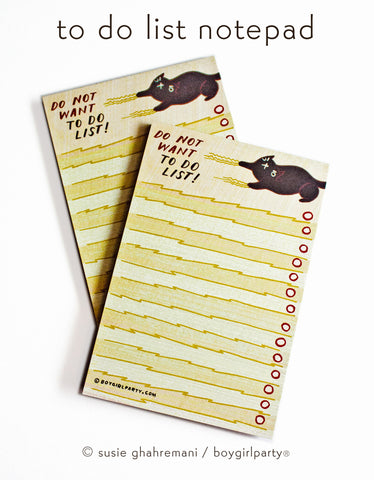 Black Cat To Do List Notepad - Funny Cat Gift by boygirlparty – the  boygirlparty shop – shop.boygirlparty.com