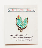 Blue Hen Pin by Susie Ghahremani / http://shop.boygirlparty.com
