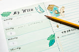 Weekly Planner Notepad (Blue)