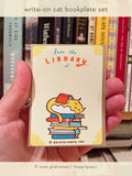 Cat Book Sticker Set (Bookplates) -- MIXED Label Set of 12