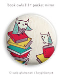 Book Owl Pocket Mirror by boygirlparty / http://shop.boygirlparty.com