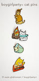 Monocle Cat Enamel Pin - Dandy Cat Pin - Cat Enamel Pin by boygirlparty
