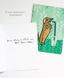 Get Well Soon Greeting Card – Dachshund Card – Get Well Card