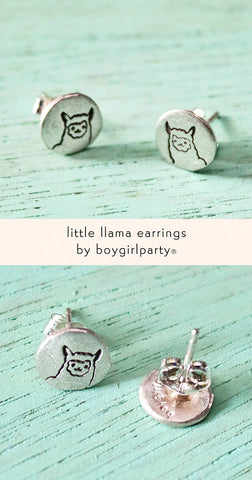 Llama Earrings (Sterling Silver) by Susie Ghahremani / boygirlparty.com