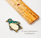 Penguin Pin - Enamel Pin by boygirlparty