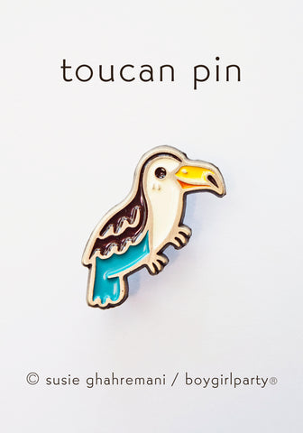 Toucan Enamel Pin by boygirlparty - Kawaii Tropical Pin Badge