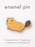 Beaver Pin - Beaver Enamel Pin Brooch by boygirlparty