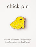 SALE: Baby Chicken Pin - Yellow Chick Enamel Pin by boygirlparty