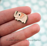 SALE: Tiny Elephant Pin - Pink Elephant Enamel Pin by boygirlparty