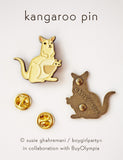 Kangaroo Pin - Mom and Baby Kangaroo Enamel Pin by boygirlparty