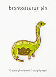 Brontosaurus Pin Enamel Pin by boygirlparty /  Susie Ghahremani / http://shop.boygirlparty.com